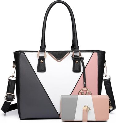 Сумка жіноча Lulu Daen середнього розміру з PU шкіри, комплект 2 в 1, нюдовий колір - для роботи, подорожей, бізнесу