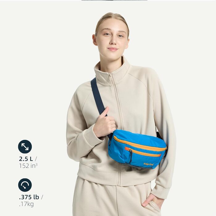 Легка туристична поясна сумка на 2.5L, водонепроникна, для жінок та чоловіків (різдвяна колекція), колір: Горизонт Блакитний