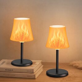 Настільна лампа LED акумуляторна бездротова 2 шт, димується, RGB, сенсорна, водонепроникна IP54 для спальні, вітальні, балкону