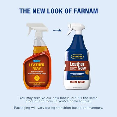 Спрей для догляду за шкіряними виробами Farnam Leather New, полірування, очищення, зволоження, ідеальний блиск, 946 мл