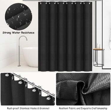 Набір аксесуарів для ванної кімнати PLIOW – 22 предмети, чорний колір. Включає: душовий завіс, відро для сміття, тримач для унітазної щітки, дозатор мила. Стильний та функціональний декор для дому. Повний комплект.
