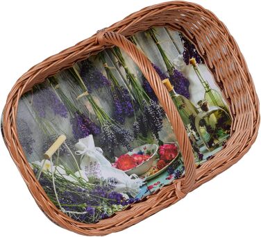 Handmade Willow Tray with Handle – Tray Basket, Basket Tray, Willow Serving Tray – Stable and Sustainable KW
