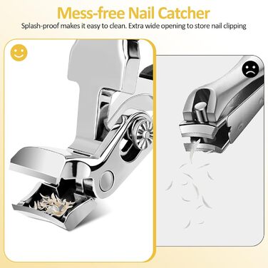 Кусачки для нігтів Nagel з ергономічною ручкою для педикюру, широка голівка, для літніх людей, преміум сталь для чоловіків та жінок