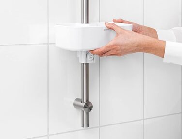 Полиці для душу Brabantia Renew, біла, органайзер для ванної кімнати