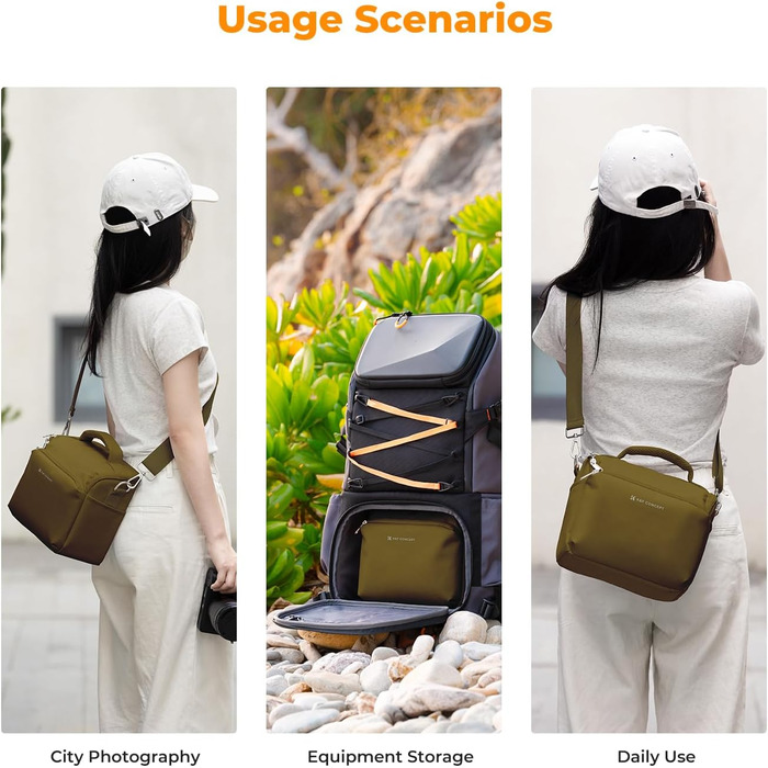 Сумка-рюкзак для фотокамери K&F Concept Beige (E-khaki) - для фотографів