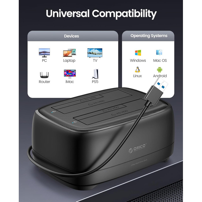 Док-станція Orico для 2 HDD 3.5