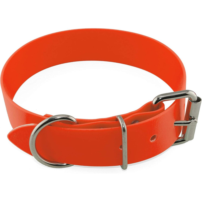 Нашийник для собак Lennie 25 мм з біотана з подвійною застібкою, персоналізований з ім'ям/номером телефону, стійкий до бруду та води (38 мм)