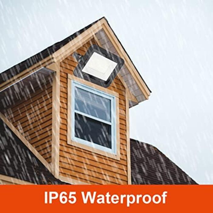 DA LIGHT 50W LED Floodlight Outdoor & Indoor, 6000K Cool White 4500lm Super Bright Outdoor Light, LED Floodlight Outdoor Spotlight Floodlight IP65, LED Projector 230V for Garden, Garage, Sports Field (4 Pack) (50W*2 PACKS)