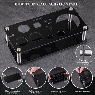 Набір для коктейлів Barkeeper: 15 предметів, нержавіюча сталь, акриловий стенд, професійний барний інвентар для приготування напоїв вдома та барі