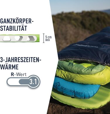 Килимок для кемпінгу Sea to Summit Comfort Light Self Inflating - Green Regular