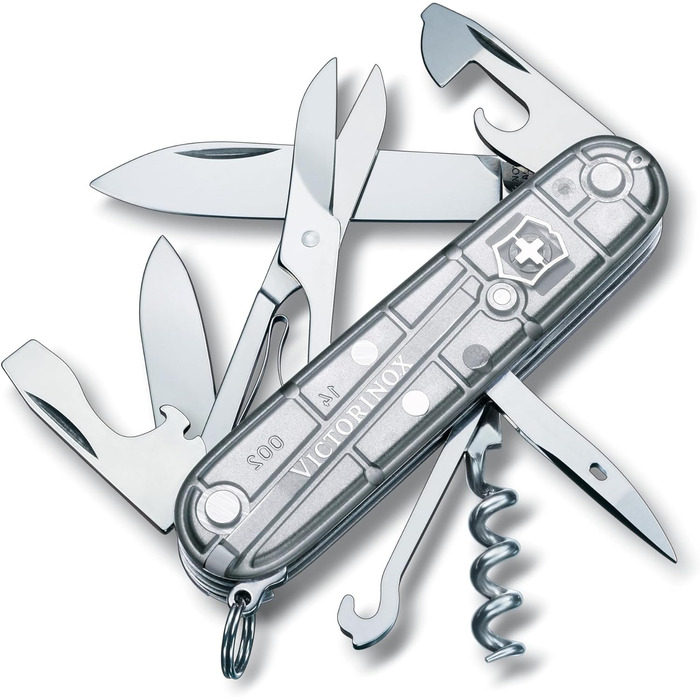 Мультитул Victorinox Climber, Швейцарський ніж, 14 функцій, з прозорим корпусом