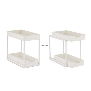 Relaxdays Under Sink Shelf with 2 Tiers