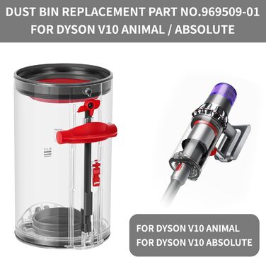 Замінний контейнер для пилу Dyson V11, V15, SV14, SV15, SV22 - аксесуар для пилососа, прозорий та надійний