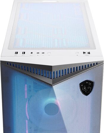 Корпус ПК MSI MPG GUNGNIR 300R Airflow White: Mid-Tower з загартованим склом, підтримка ATX/M-ATX/Mini-ITX, 4 x 120mm ARGB вентилятори, USB 3.2 Gen 2x2 Type-C