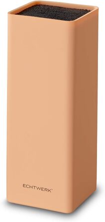Echtwerk Universal Knife Block, Knife Holder, Kitchen Knife Organizer, practical knife stand, space-saving knife storage with brush insert, flexibly configurable, salmon pink, 30 cm