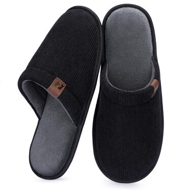 Чоловічі домашні капці RockDove LiteStep з вельвету та піною з ефектом пам'яті (Memory Foam), розмір 42/43, антрацит