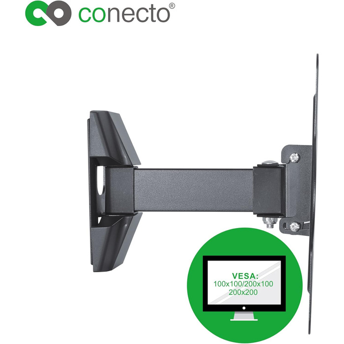 Кріплення для телевізора Conecto Wandhalterung SA-CC50254-V2 (23-42 дюйми, VESA 200x200, настінний кріплення, білий)