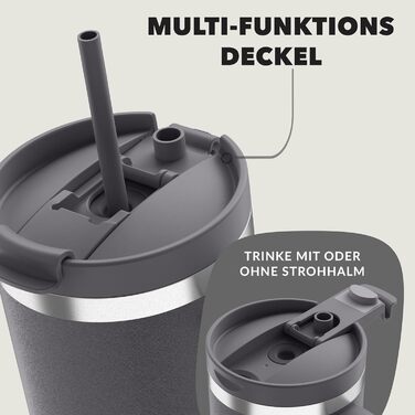 Contigo Streeterville Thermos Flask 1200 ml with Handle and Straw | Insulated Stainless Steel Thermos Drinking Bottle with Lid | Keeps Drinks Cold for 29 Hours | Travel Mug | Thermos Mug | BPA-Free