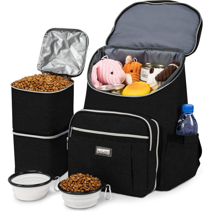 BAGLHER Рюкзак для собак, чорний - зручний для подорожей