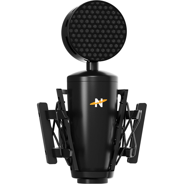 Мікрофон Neat King Bee II – конденсаторний студійний мікрофон з великою мембраною, поп-фільтром та XLR виходом для запису голосу, подкастів та стрімінгу, чорний, MIC-2010-02