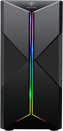 Комп'ютерний корпус Spirit of Gamer Gamer Clone III з RGB підсвічуванням - ATX/mATX/ITX Tower з металевою передньою панеллю та скляною бічною панеллю