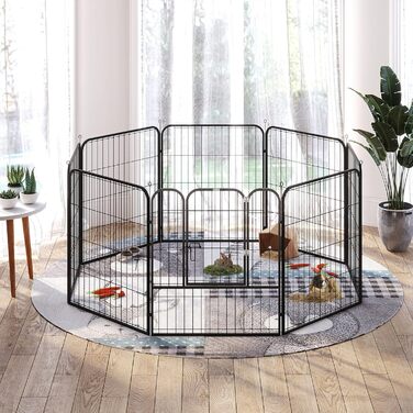 Летворешітка PawHut для цуценят, 8-секційна, 80x80 см, для собак, котів, тварин, внутрішня та зовнішня | PawHut