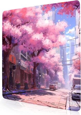 Tilt Premium килимок для миші XXL 1000x500x4 мм | Ігровий килимок для миші | Нековзна підкладка на стіл | Водостійкий мат для столу (30 x 30 см, Sakura City)