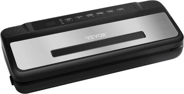 Вакуумний пакувальник VEVOR 60 Kpa, 100 W, 5-в-1, для продуктів харчування, з автоматичною запайкою та ножем, 10 пакетів
