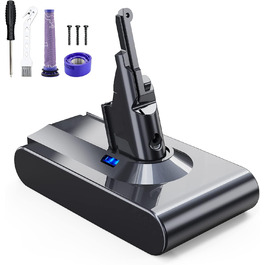 Замінний акумулятор EVARY 8000mAh для пилососів Dyson V8 Absolute Animal Motorhead Pro SV10 (2 фільтри + 1 щітка)