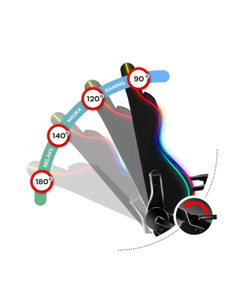 Ігрове крісло Huzaro Ranger 6.0 RGB, сітка, чорне