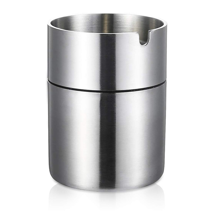 Переносний попільничка Geoyien Edestah для авто, саду, офісу та дому (сріблястий)