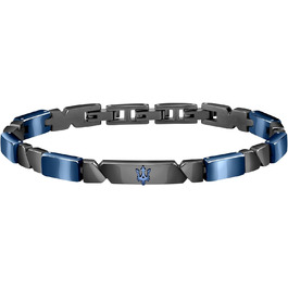 Чоловічий браслет Maserati JEWELS з нержавіючої сталі, кераміки, сіро-блакитної PVD обробки - JM221ATZ01