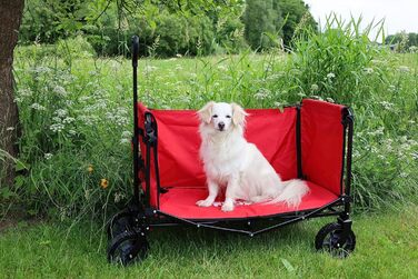 Фросал Візок для собак Бруно, чорний, складний | Транспортний візок для собак з легким доступом