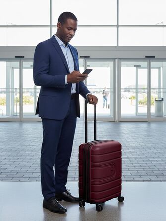 Набір валіз REDOLZ Essentials 11 (3 шт.) темно-синій 56 см + Koffer S (55 см, розширюваний)