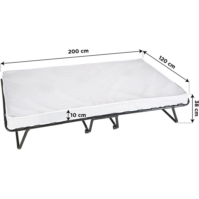 Cortassa XL Comfort Folding Bed with Mattress