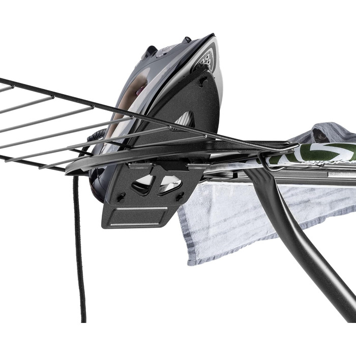 Прасувальна дошка KADAX з висувною полицею, 120x42 см, регульована висота, антиковзні ніжки (Зелена)