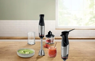 Погружний блендер Bosch ErgoMaster MSM6M620 1000 Вт з подрібнювачем QuattroBlade