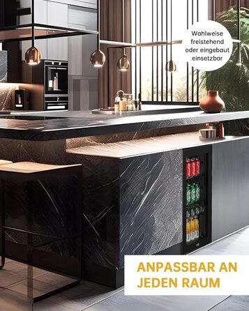 Міні холодильник WIE 70 літрів з подвійними скляними дверима, регульованими полицями для дому, кухні, бару, офісу. Для соди, пива, вина. Тиха робота, 105 доз.