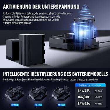 Зарядний пристрій NEEWER Micro USB для акумуляторів Sony NP-F550/F750/F960/F970, NP-FM50/FM70/FM90, QM71D, 91D, NP-F500H/F55H