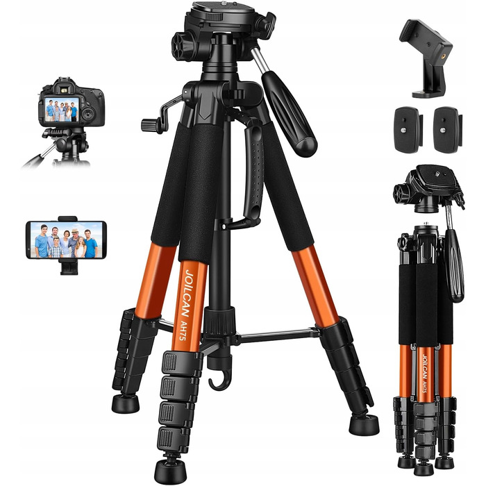 Штатив Joilcan для камер Canon та Nikon, легкий, 188 см, з тримачем для телефону