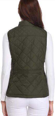Жіноча жилетка Fuinloth, осіння, легка, стьобана, без рукавів, короткий жакет, зелена