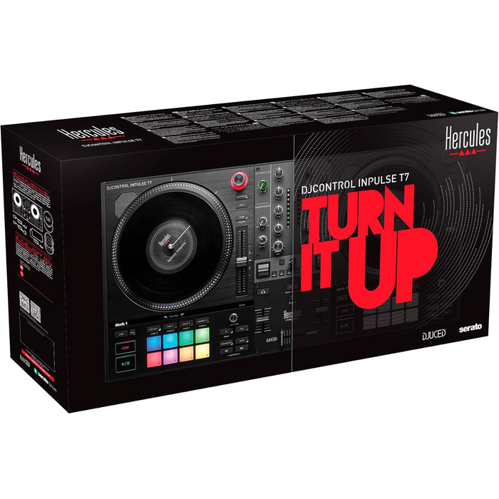 DJ контролер Hercules DJControl Inpulse T7 - чорний, 2-дековий, з моторизованими джеггами
