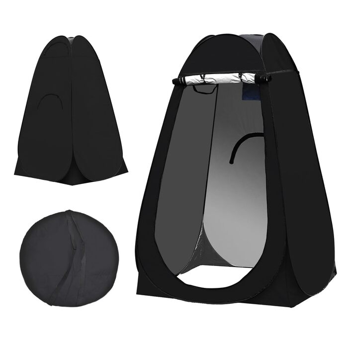 Намет для туалету та душу TUKAILAI для кемпінгу: мобільний, швидкозбірний, 150x150x190 см, зелений/чорний