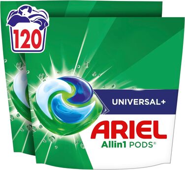 Капсули для прання Ariel Universal+ універсальний засіб для прання, 120 шт (на 82 прання)