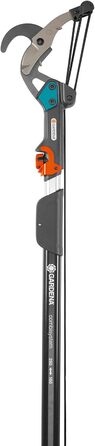 Gardena combisystem Bypass Tree Shear: Pruning shear with 5-fold roller gearing for effortless cutting of branches up to 35 mm in diameter, with a 4.7 m tear-resistant pull cord and D-handle (298-20)