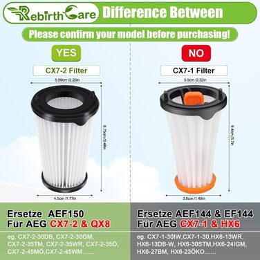 Фільтри для пилососа AEG Ergorapido (CX7, QX8, Animal) - 6 шт.