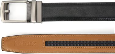 Чоловічий шкіряний ремінь на пряжці з автоматичним закриттям, 35 мм, білий, 130 см (E-schwarz)