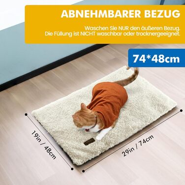 Самогріюча лежанка для котів на підвіконня, м'яка та нековзна, 90 x 28 см (Бежевий)