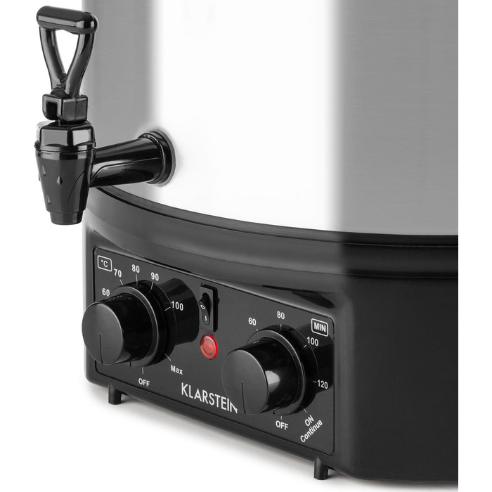 Klarstein Biggie Small - Canning Machine, Canning Pot, Preserving Pot, Mulled Wine Machine, electric, 16L capacity, 2000 watts, adjustable temperature, timer up to 120 minutes, silver