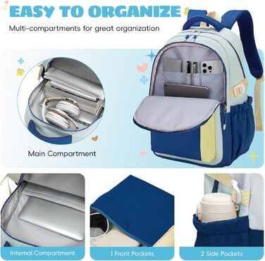 Шкільний рюкзак для дівчаток-підлітків 2025, для старшої школи, водонепроникний, для ноутбука 15.6